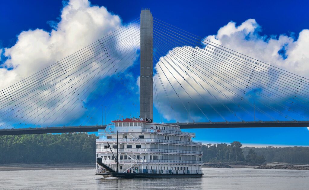 riverboat, river, mississippi