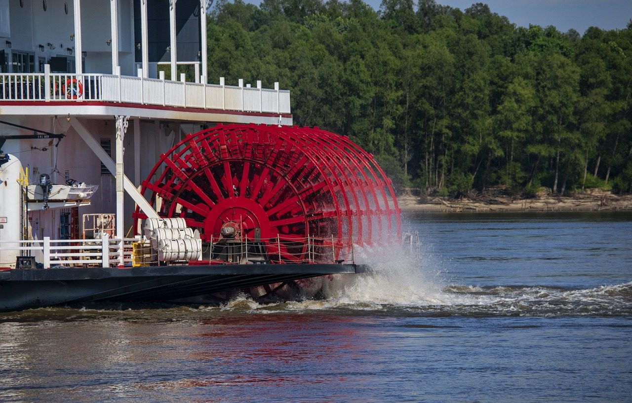 paddle wheel, river boat, stern wheel